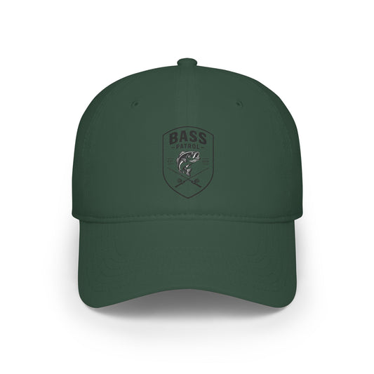 Bass Patrol Low Profile Baseball Cap | Fishing Logo Hat