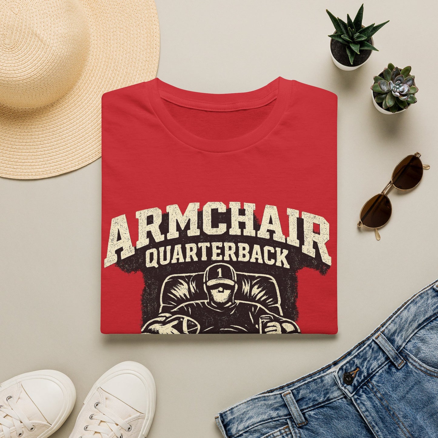 Armchair Quarterback T-Shirt | Funny Football Fan Graphic Tee