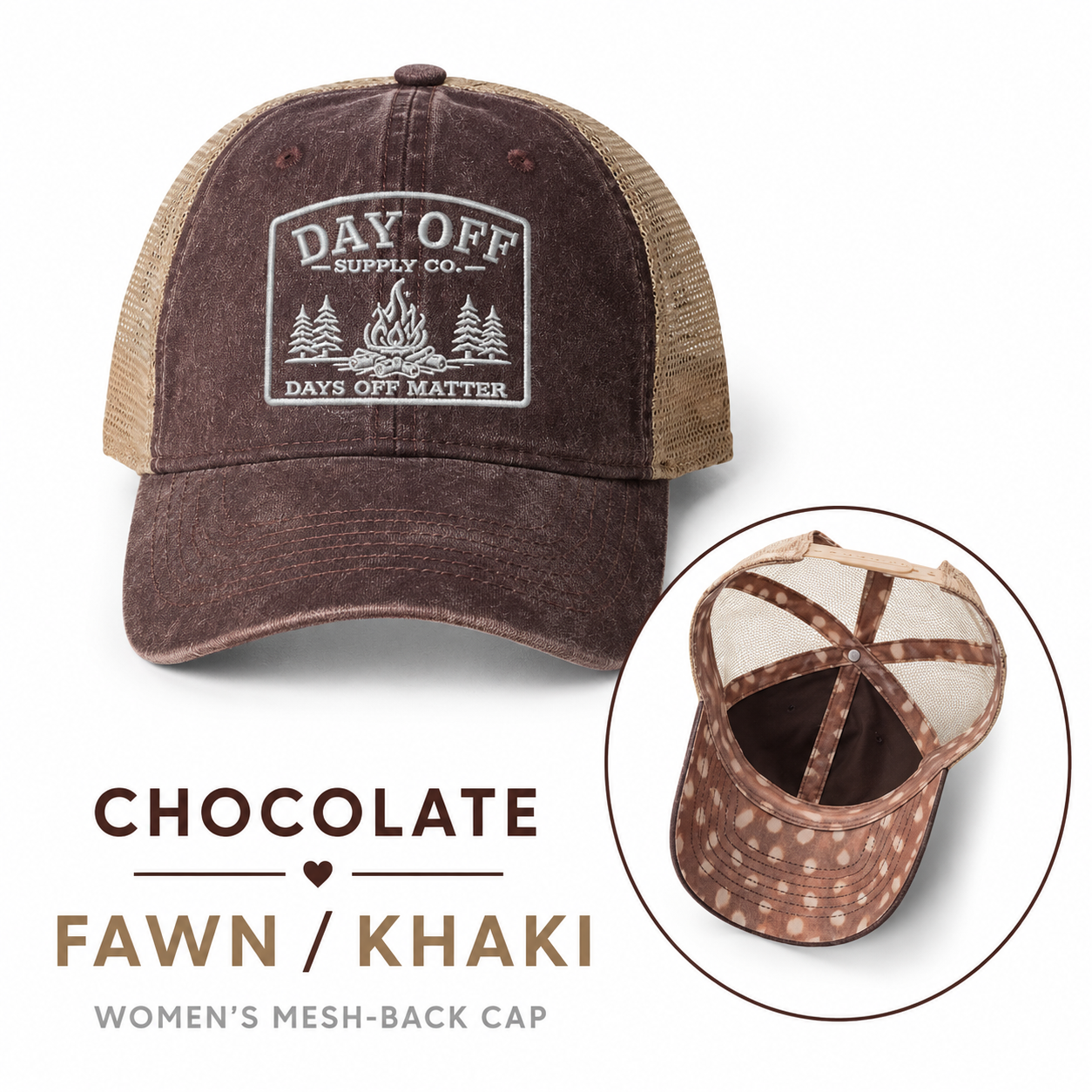 Day Off Supply Co. Women's Mesh Back Hat | Ponytail Outdoor Cap
