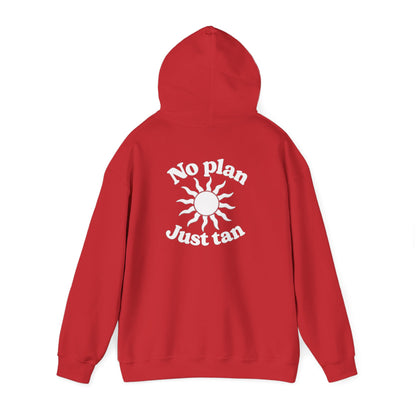 No Plans. Just Tan. Hoodie | Beach Graphic Pullover Hoodie