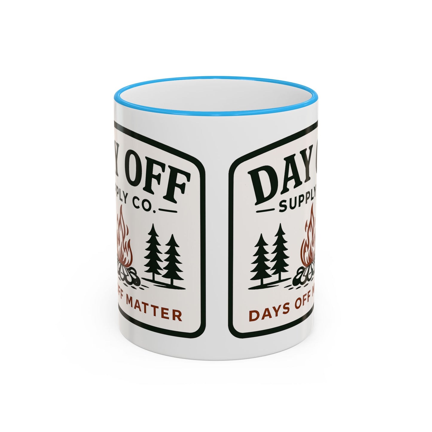 Day Off Supply Co. Accent Coffee Mug | Logo Campfire Mug (11oz & 15oz)