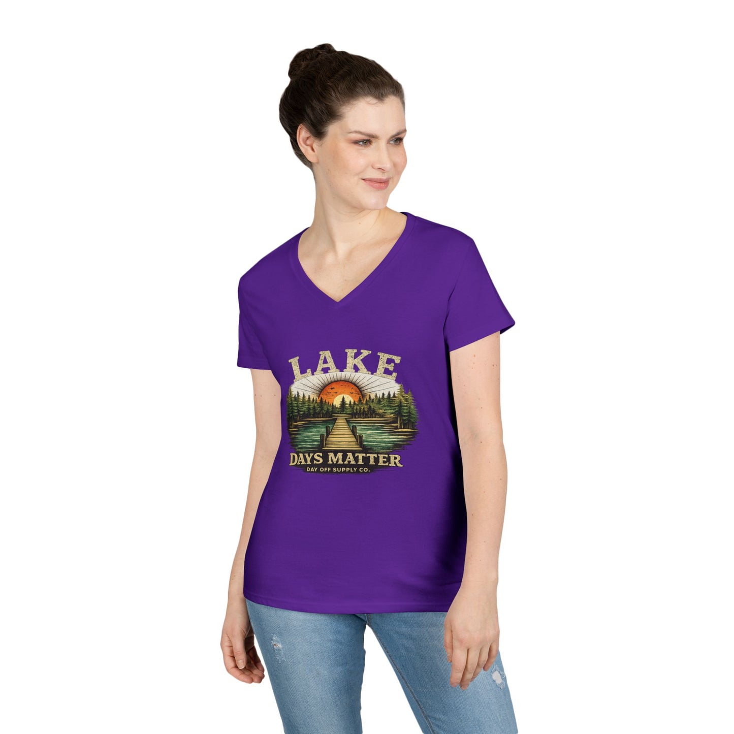 Lake Days Matter Women's V-Neck T-Shirt | Lake Life Graphic Tee