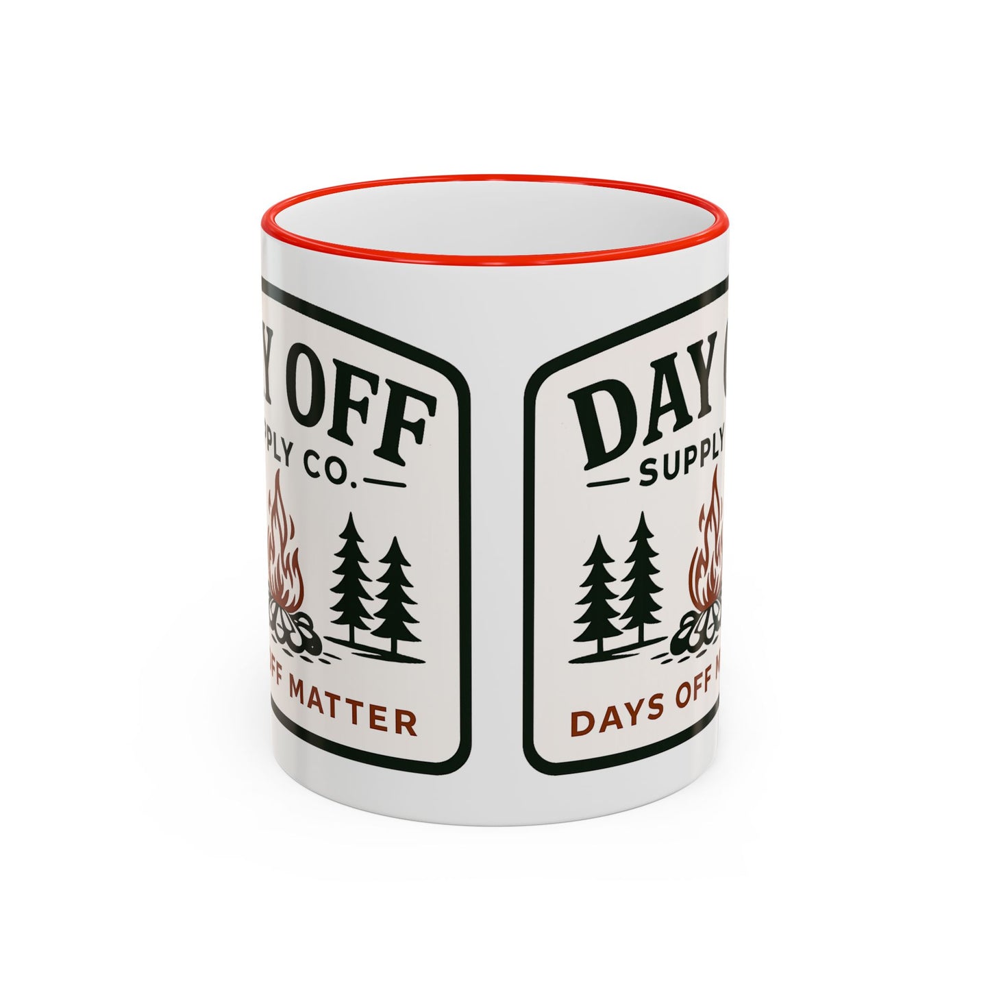Day Off Supply Co. Accent Coffee Mug | Logo Campfire Mug (11oz & 15oz)