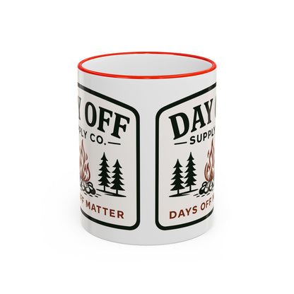 Day Off Supply Co. Accent Coffee Mug | Logo Campfire Mug (11oz & 15oz)