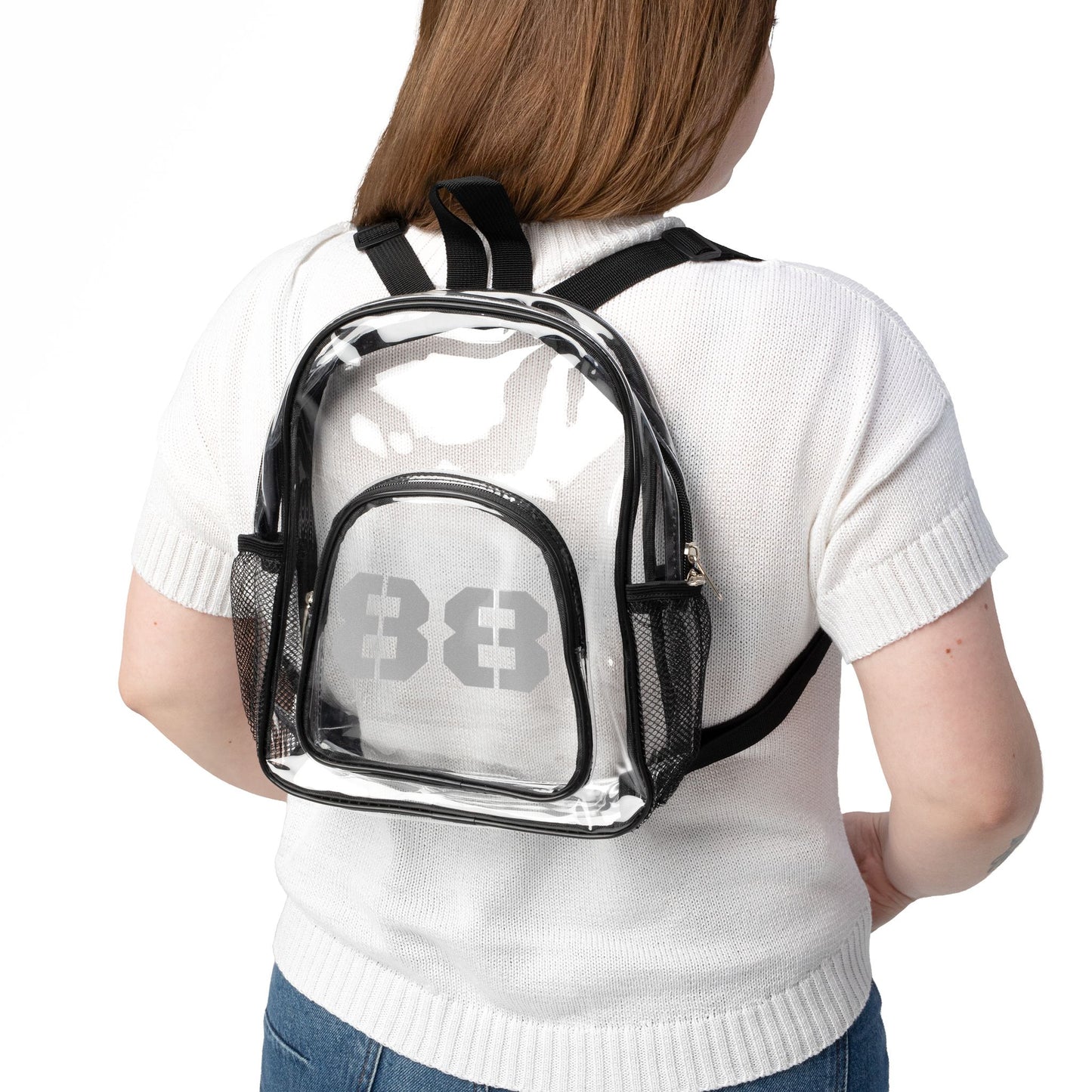 I'm Here For [Number] Clear Stadium Backpack | Personalized Football Bag
