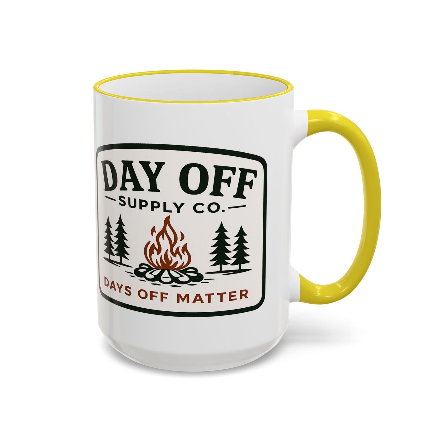 Day Off Supply Co. Accent Coffee Mug | Logo Campfire Mug (11oz & 15oz)