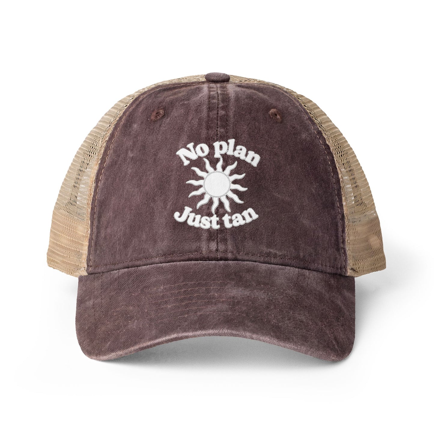 No Plan. Just Tan. | Women's Mesh Back Ponytail Hat
