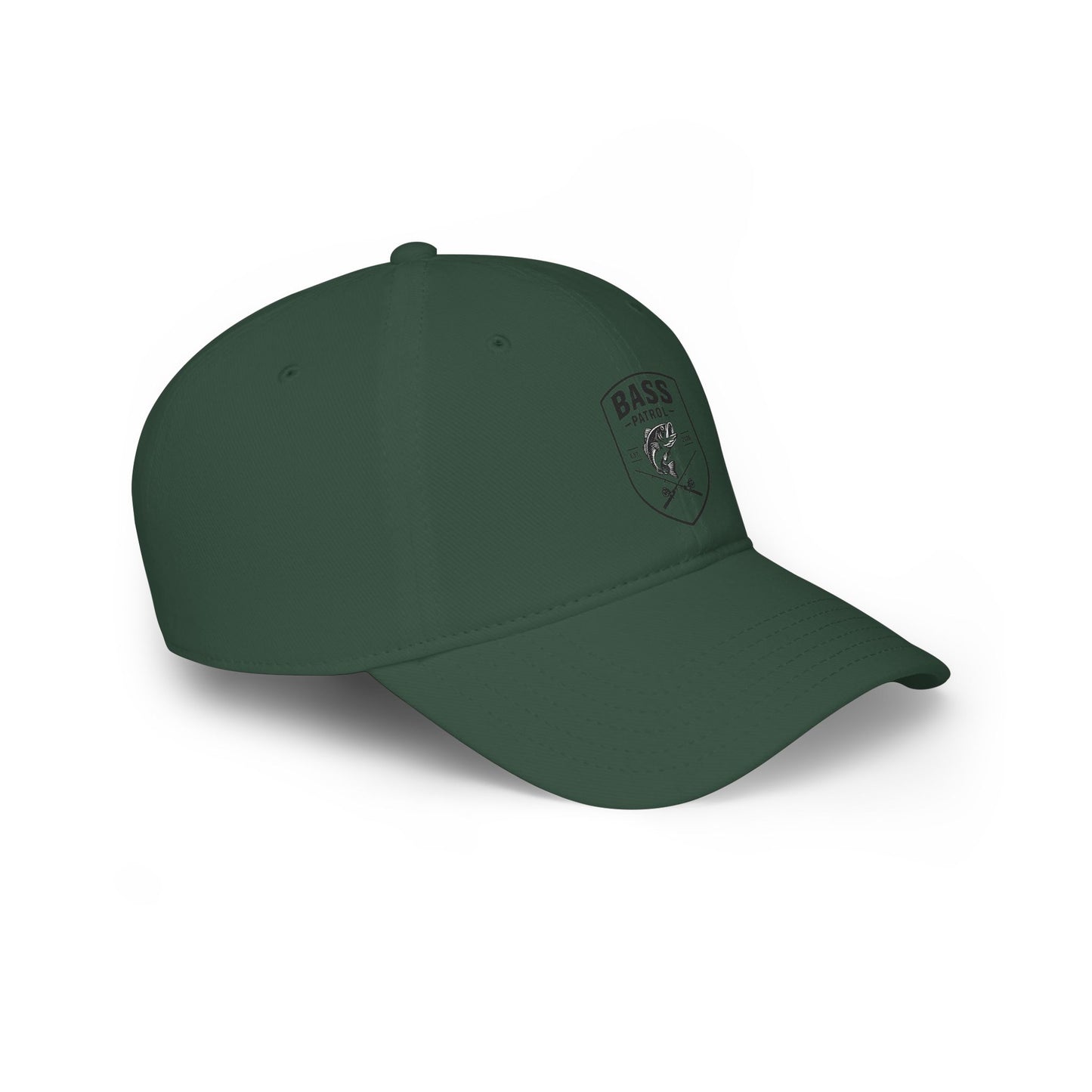Bass Patrol Low Profile Baseball Cap | Fishing Logo Hat