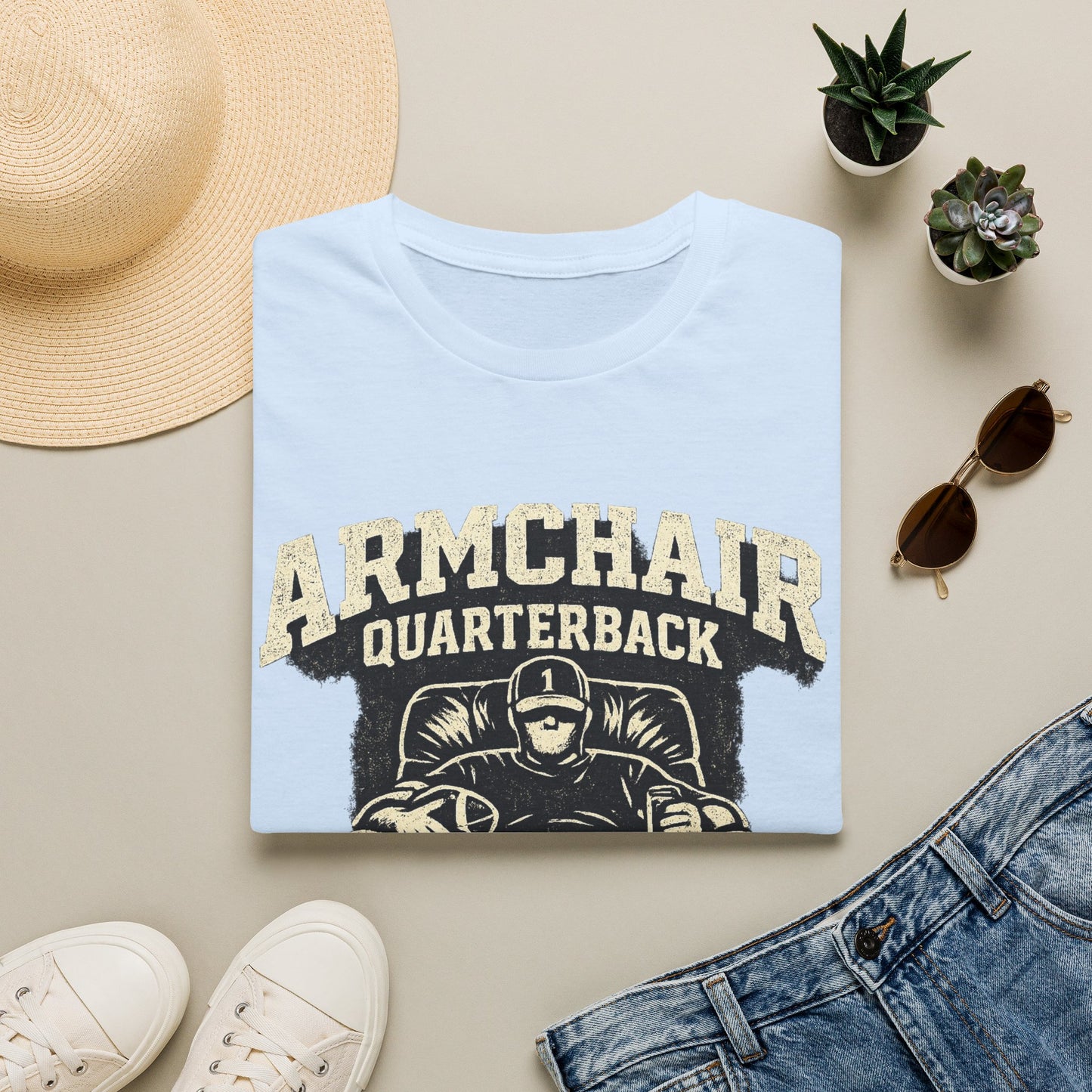 Armchair Quarterback T-Shirt | Funny Football Fan Graphic Tee