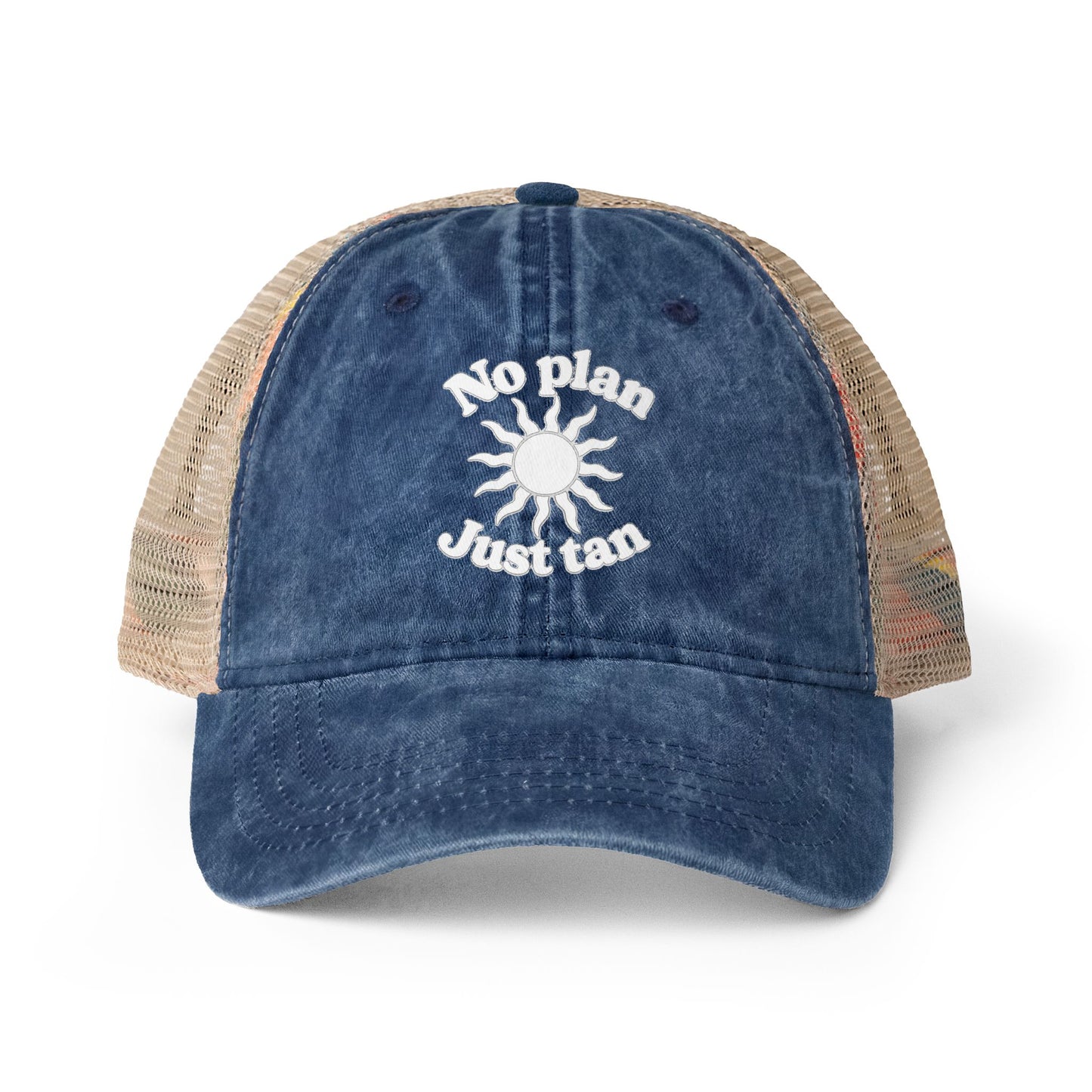 No Plan. Just Tan. | Women's Mesh Back Ponytail Hat