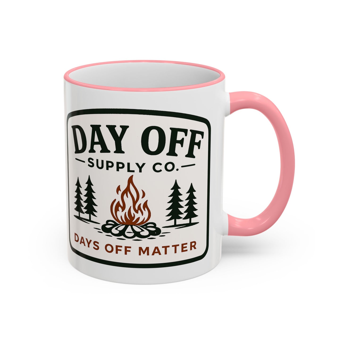 Day Off Supply Co. Accent Coffee Mug | Logo Campfire Mug (11oz & 15oz)