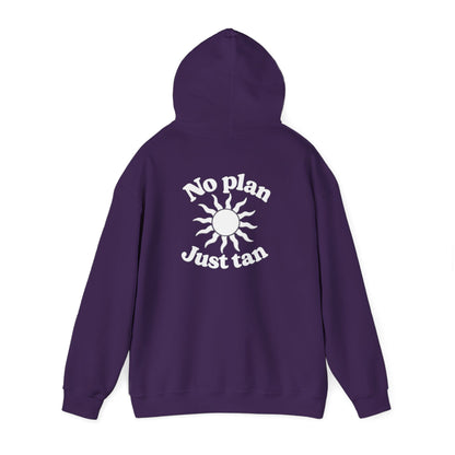 No Plans. Just Tan. Hoodie | Beach Graphic Pullover Hoodie