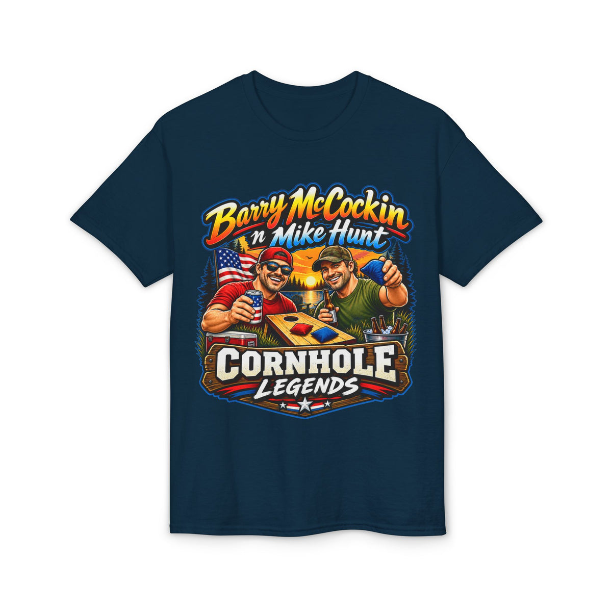 Barry McCockin ’n Mike Hunt | Cornhole Legends T-Shirt