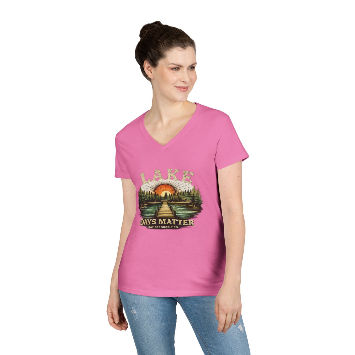 Lake Days Matter Women's V-Neck T-Shirt | Lake Life Graphic Tee