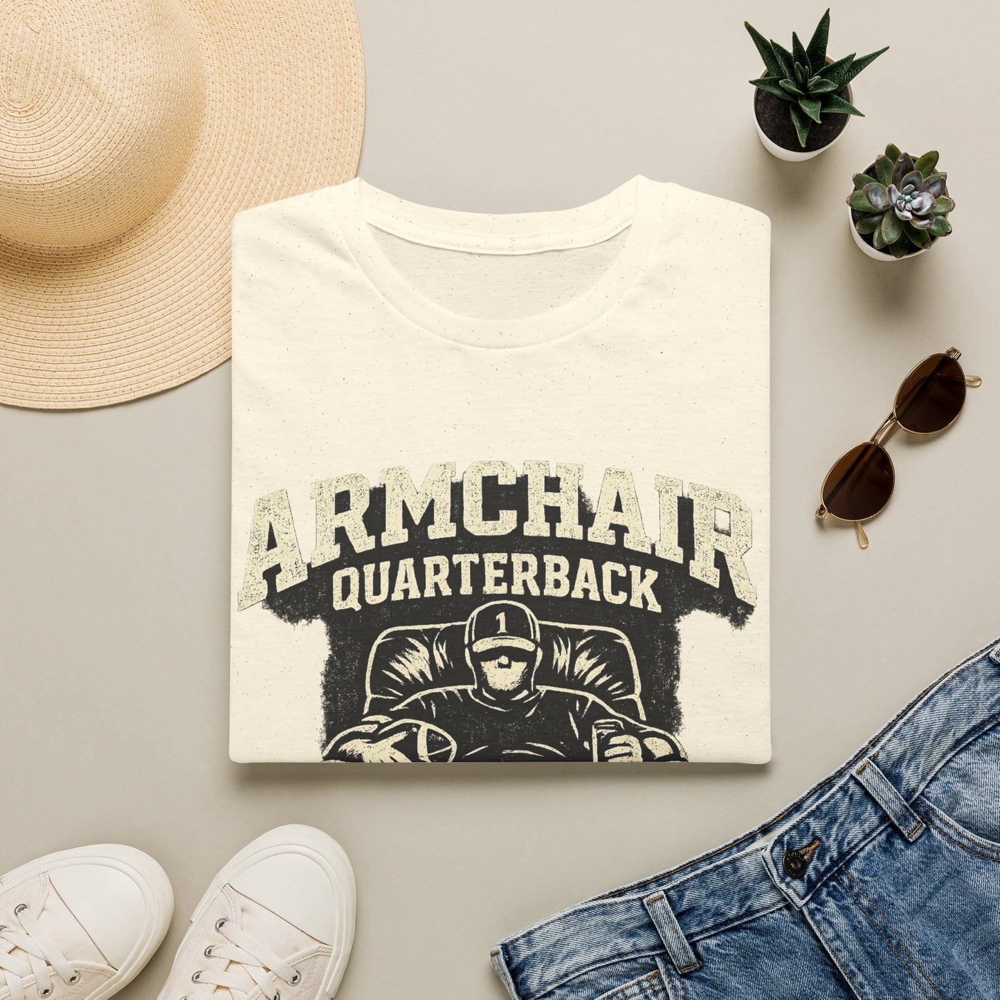 Armchair Quarterback T-Shirt | Funny Football Fan Graphic Tee