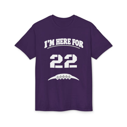 I’m Here For [Number] | Personalized Football Parent T-Shirt