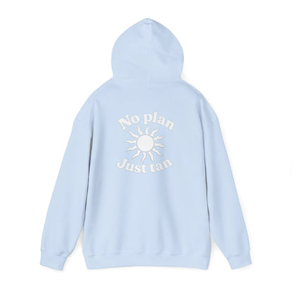 No Plans. Just Tan. Hoodie | Beach Graphic Pullover Hoodie