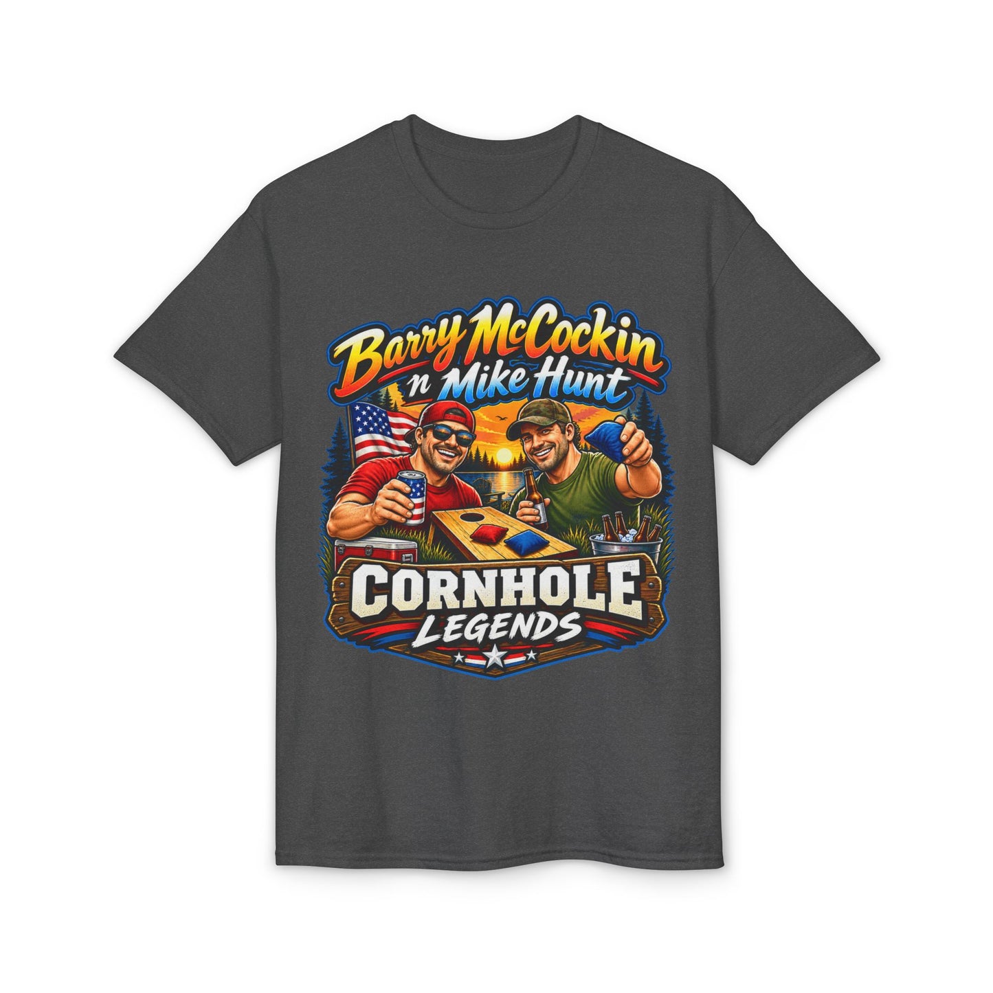 Barry McCockin ’n Mike Hunt | Cornhole Legends T-Shirt