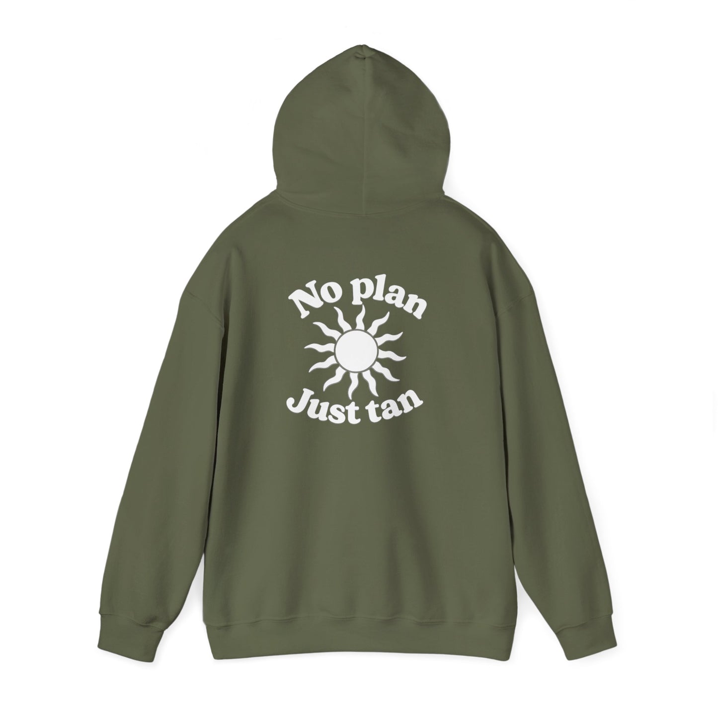 No Plans. Just Tan. Hoodie | Beach Graphic Pullover Hoodie