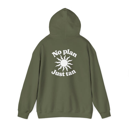 No Plans. Just Tan. Hoodie | Beach Graphic Pullover Hoodie