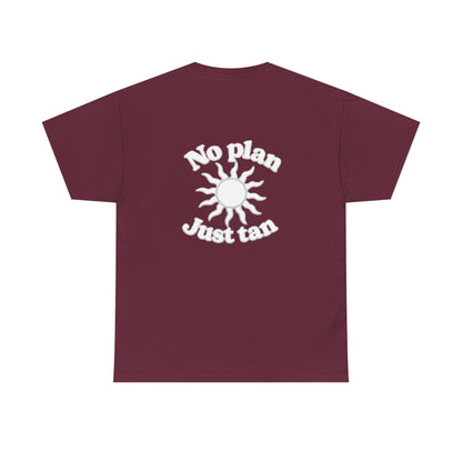 No Plan. Just Tan. | Beach & Lake Life Graphic T-Shirt
