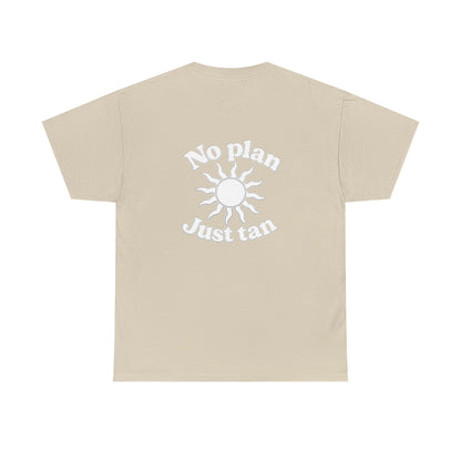 No Plan. Just Tan. | Beach & Lake Life Graphic T-Shirt