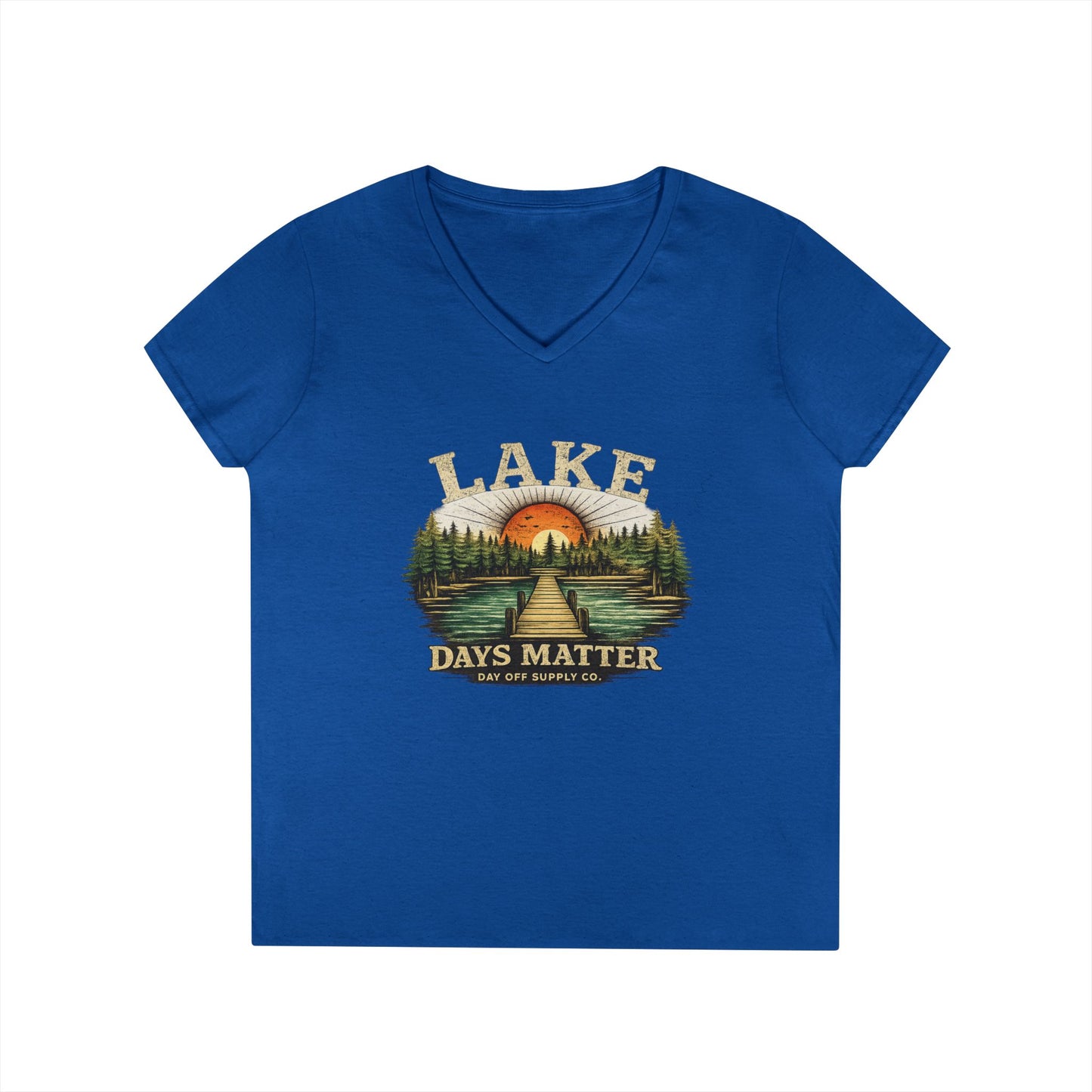 Lake Days Matter Women's V-Neck T-Shirt | Lake Life Graphic Tee