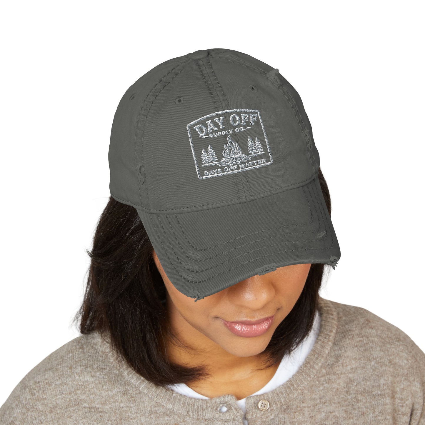 Day Off Supply Co. Distressed Dad Hat | Embroidered Vintage Cap