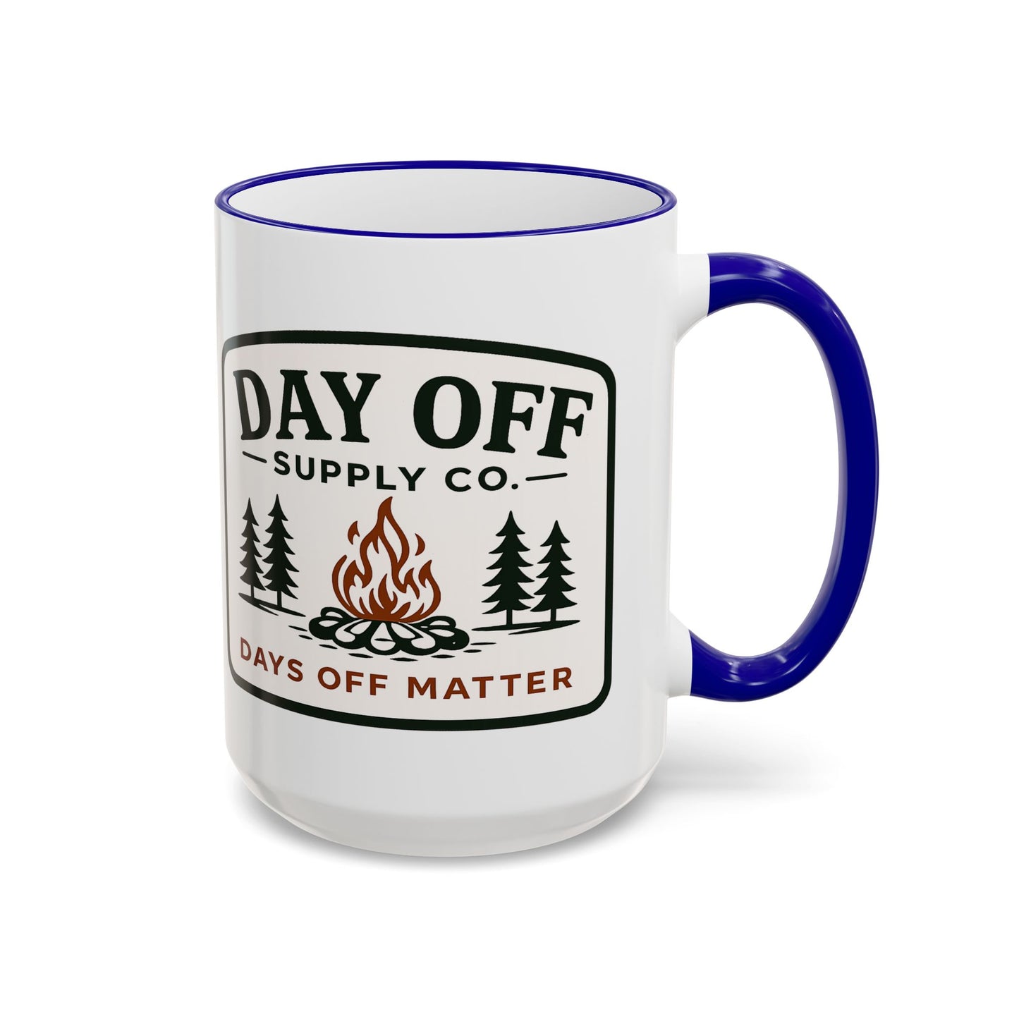 Day Off Supply Co. Accent Coffee Mug | Logo Campfire Mug (11oz & 15oz)