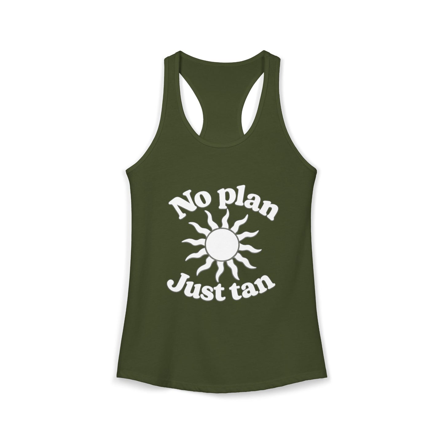 No Plans Just Tan Women's Racerback Tank | Beach Tank Top