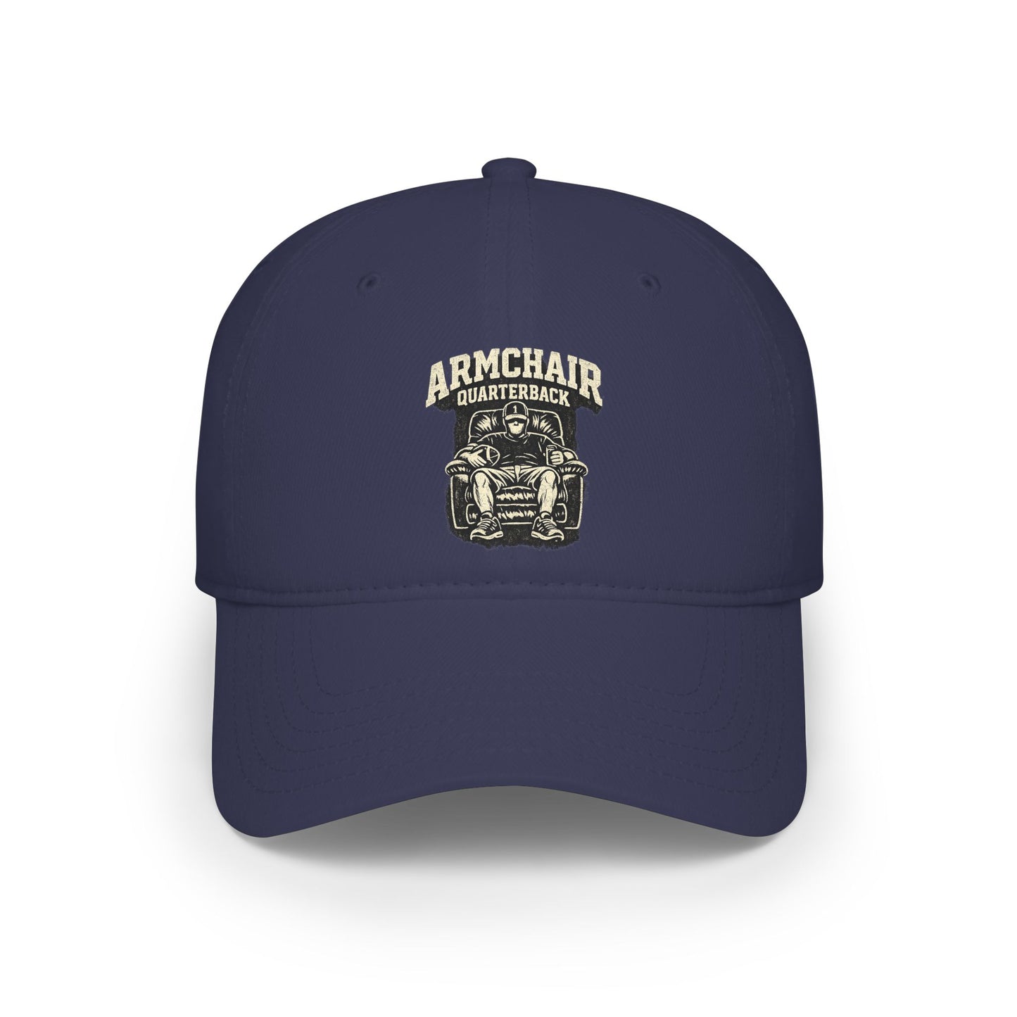 Armchair Quarterback Low Profile Baseball Cap | Football Fan Hat