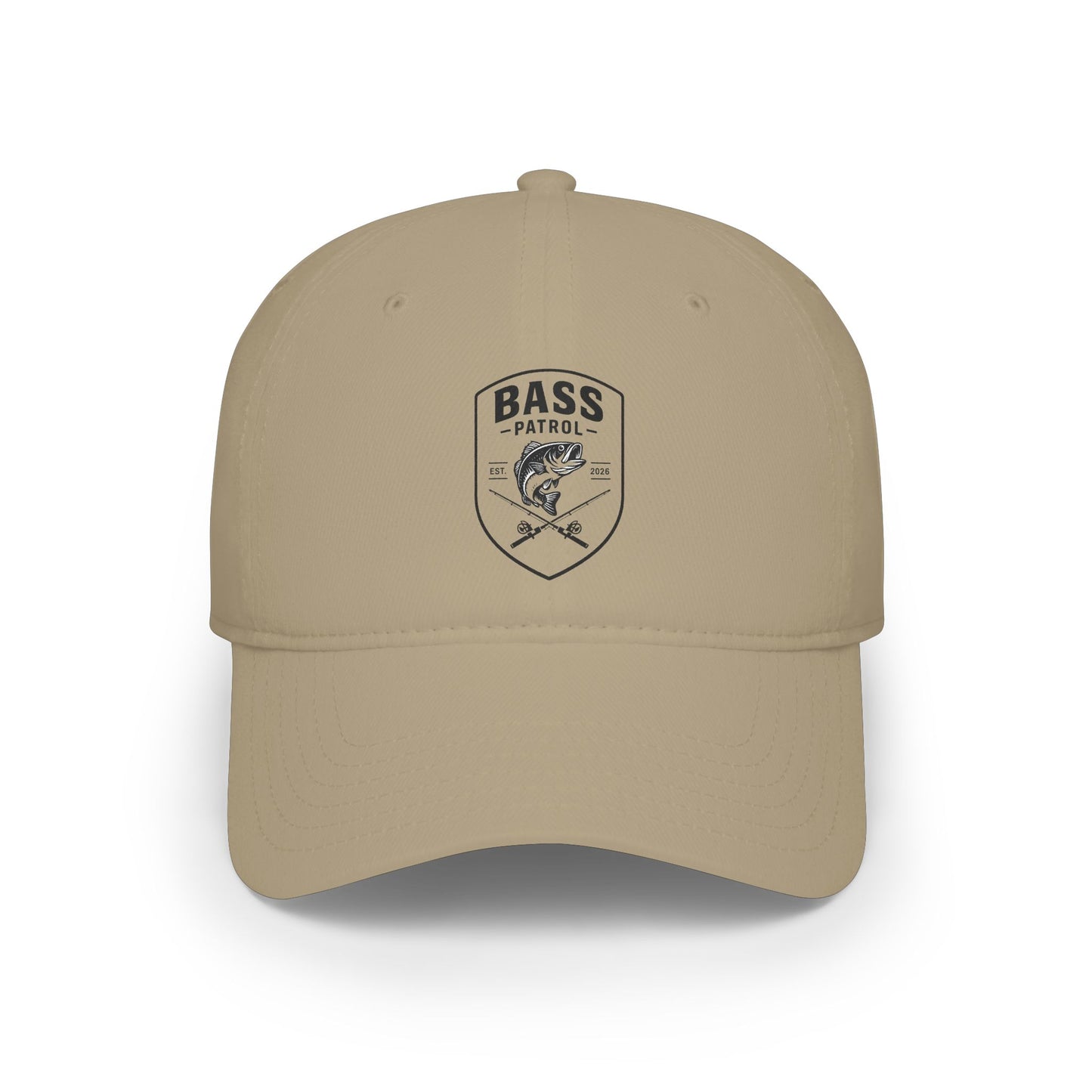 Bass Patrol Low Profile Baseball Cap - Fishing Logo Hat