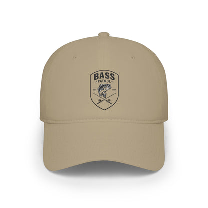 Bass Patrol Low Profile Baseball Cap | Fishing Logo Hat