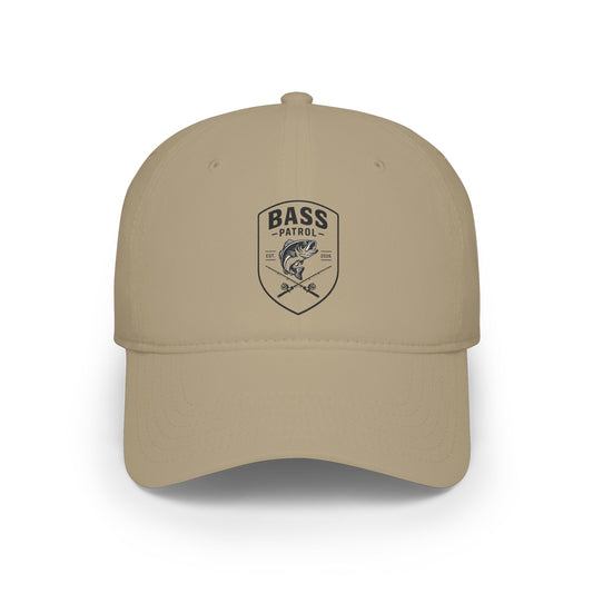 Bass Patrol Low Profile Baseball Cap | Fishing Logo Hat