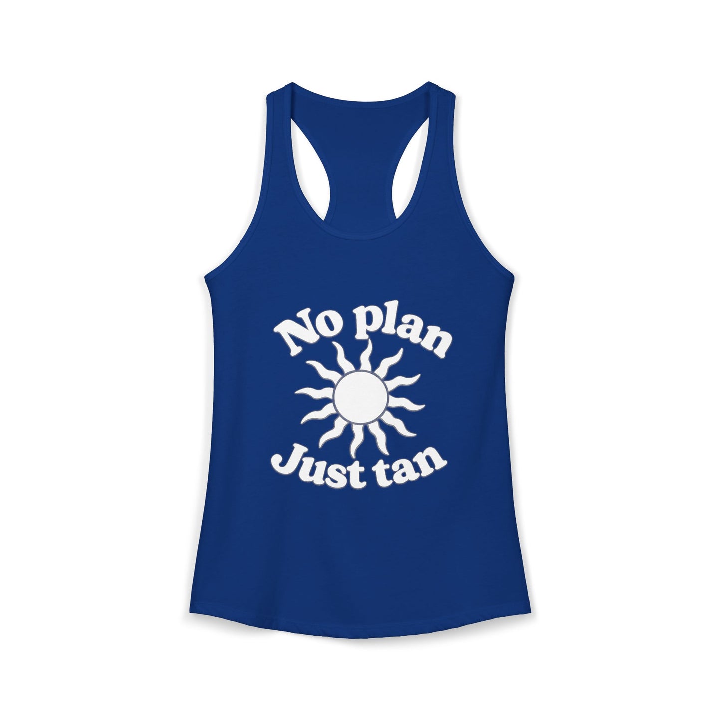 No Plans Just Tan Women's Racerback Tank | Beach Tank Top