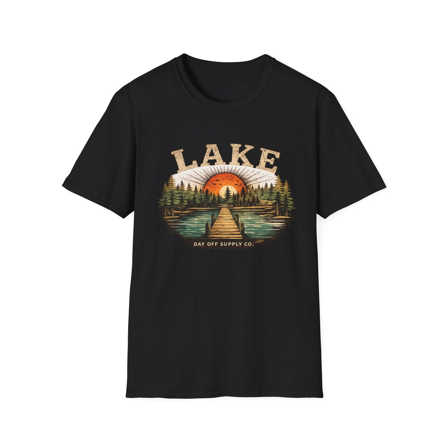 Lake Sunrise Graphic T-Shirt | Vintage Lake Life Tee