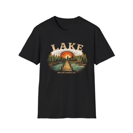 Lake Sunrise Graphic T-Shirt | Vintage Lake Life Tee