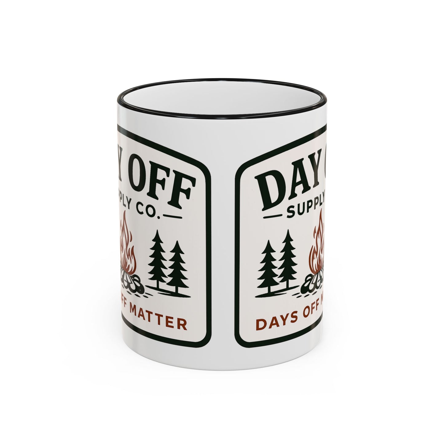 Day Off Supply Co. Accent Coffee Mug | Logo Campfire Mug (11oz & 15oz)