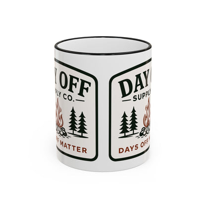 Day Off Supply Co. Accent Coffee Mug | Logo Campfire Mug (11oz & 15oz)