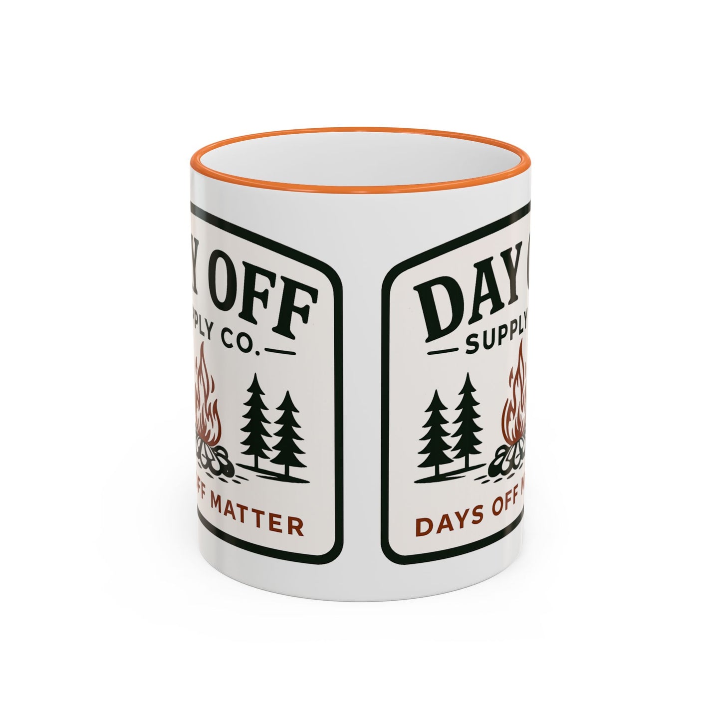 Day Off Supply Co. Accent Coffee Mug | Logo Campfire Mug (11oz & 15oz)