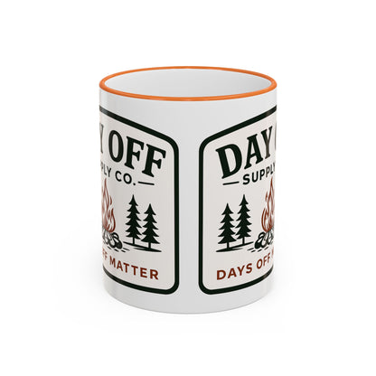 Day Off Supply Co. Accent Coffee Mug | Logo Campfire Mug (11oz & 15oz)