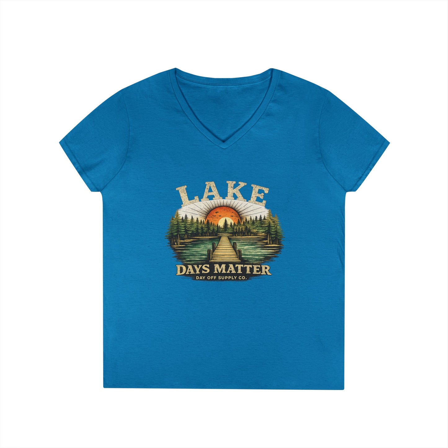 Lake Days Matter Women's V-Neck T-Shirt | Lake Life Graphic Tee
