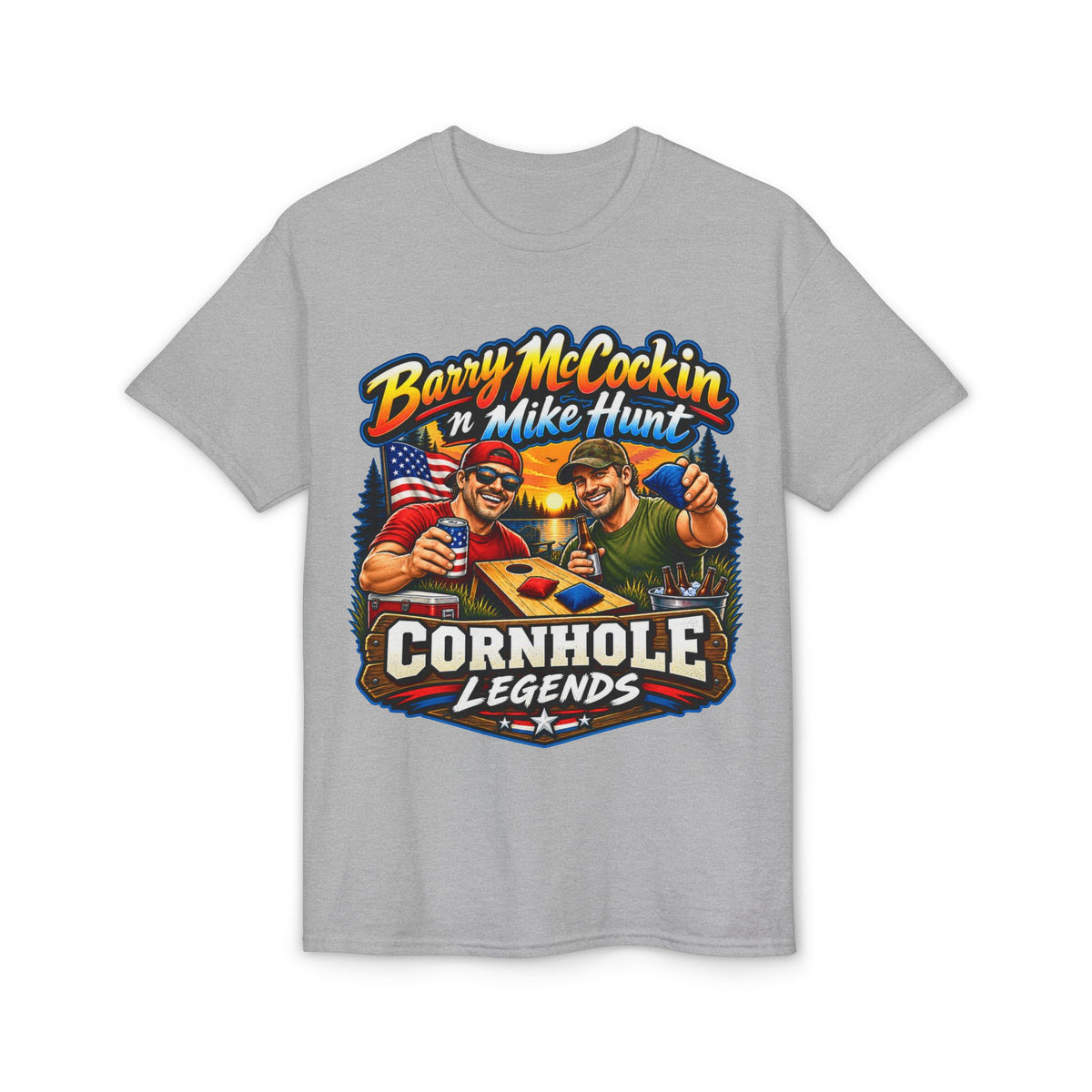 Barry McCockin ’n Mike Hunt | Cornhole Legends T-Shirt