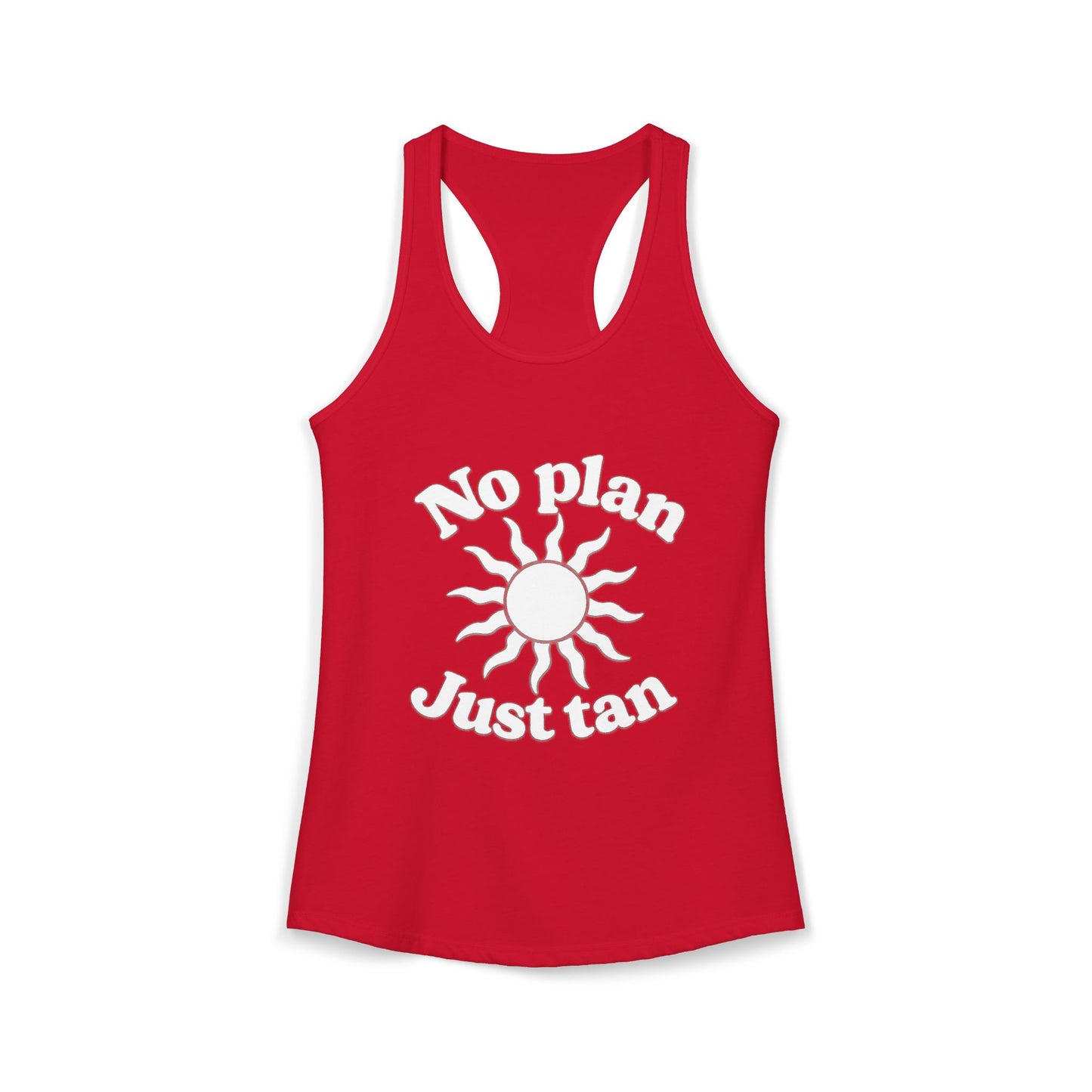 No Plans Just Tan Women's Racerback Tank | Beach Tank Top