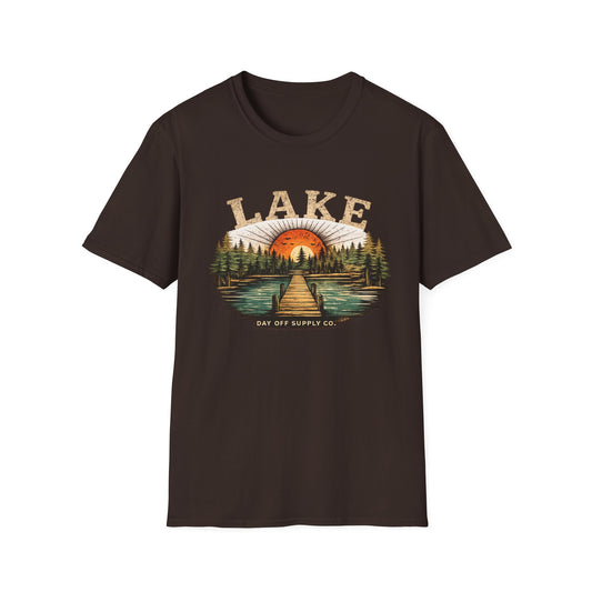 Lake Sunrise Graphic T-Shirt | Vintage Lake Life Tee