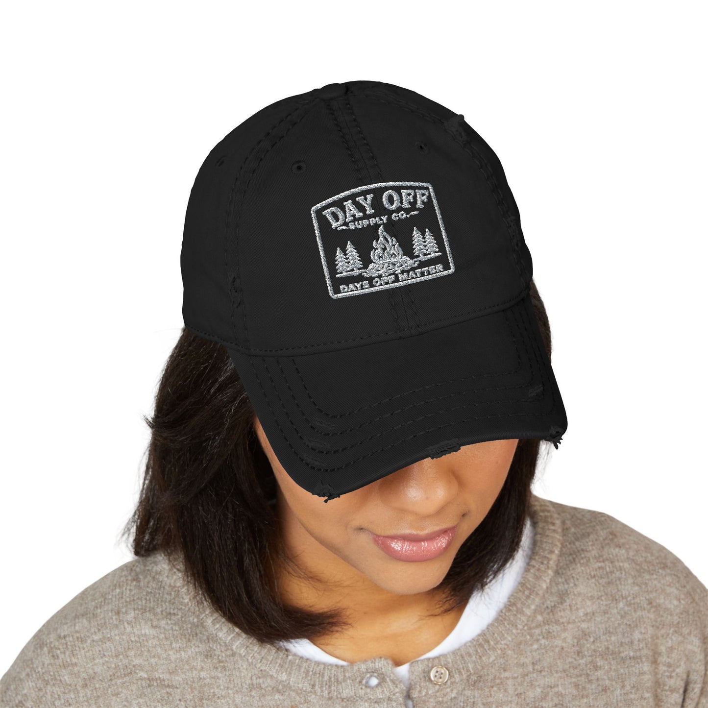 Day Off Supply Co. Distressed Dad Hat | Embroidered Vintage Cap