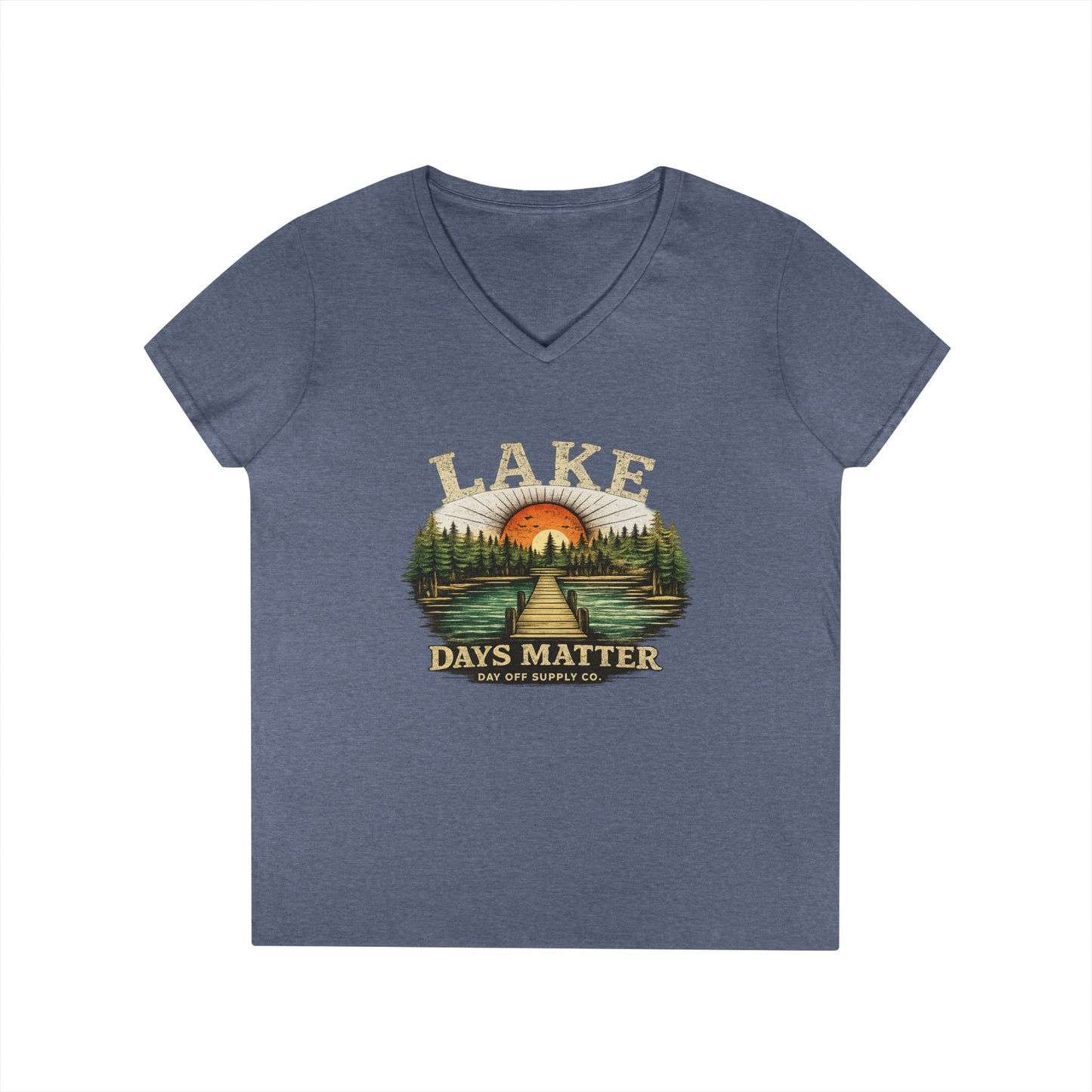 Lake Days Matter Women's V-Neck T-Shirt | Lake Life Graphic Tee