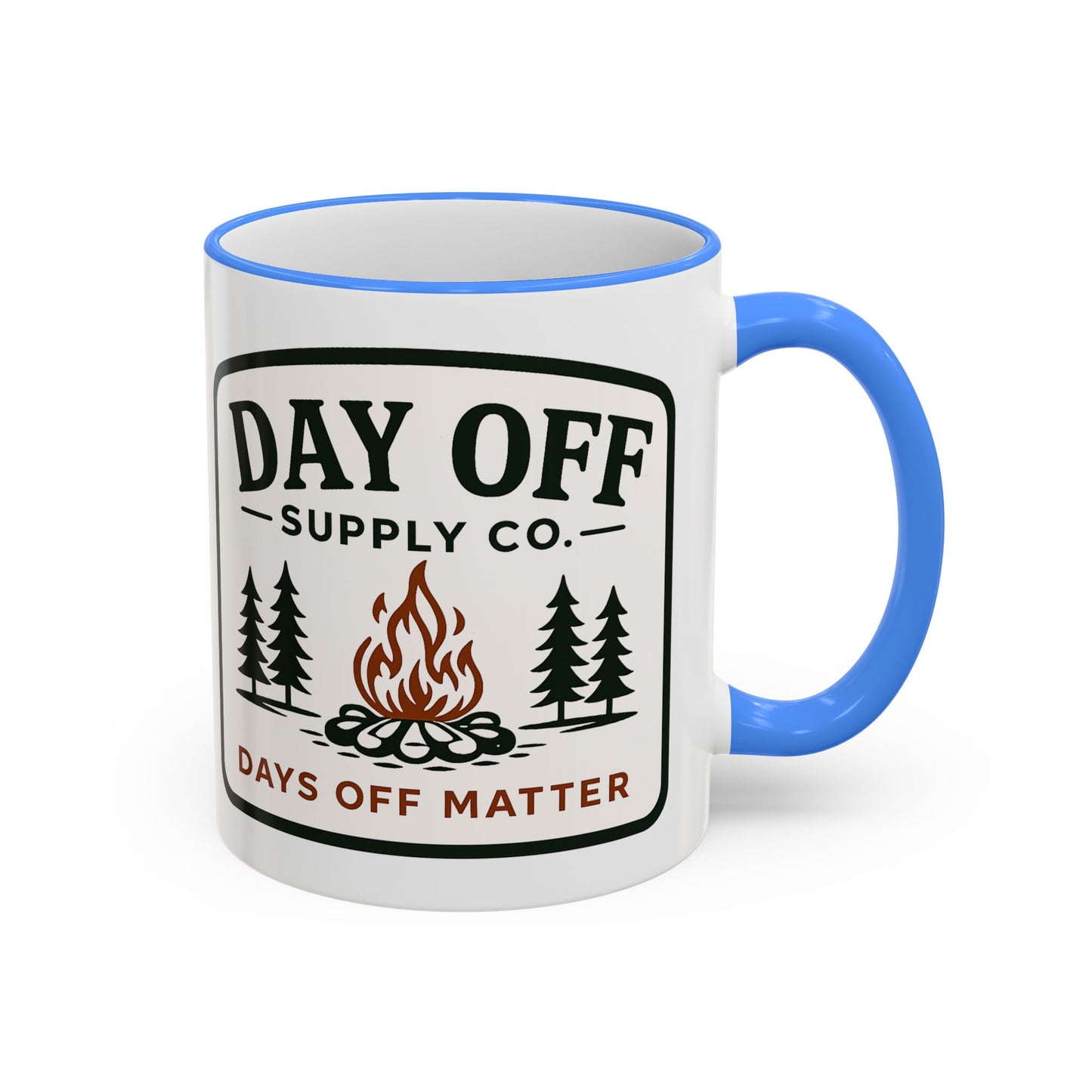 Day Off Supply Co. Accent Coffee Mug | Logo Campfire Mug (11oz & 15oz)