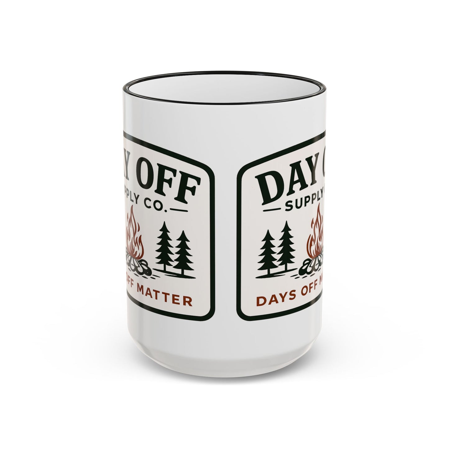 Day Off Supply Co. Accent Coffee Mug | Logo Campfire Mug (11oz & 15oz)