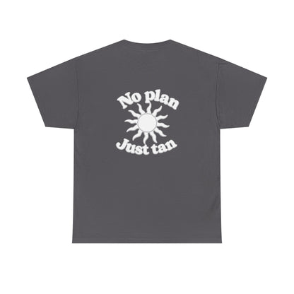 No Plan. Just Tan. | Beach & Lake Life Graphic T-Shirt